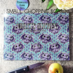 18549 personalised kawaii gargoyle gothic chopping board 2