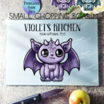 18550 personalised kawaii gargoyle gothic chopping board 1