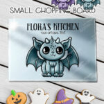 18550 personalised kawaii gargoyle gothic chopping board 2