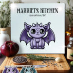 18550 personalised kawaii gargoyle gothic chopping board 3