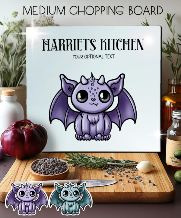 18550 personalised kawaii gargoyle gothic chopping board 3