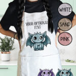 18552 personalised kawaii gargoyle gothic apron 2