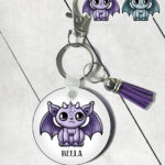 18553 personalised kawaii gargoyle gothic keyring 1