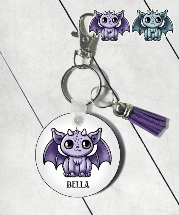 18553 personalised kawaii gargoyle gothic keyring 1