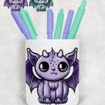 18555 personalised kawaii gargoyle gothic pen pot 1