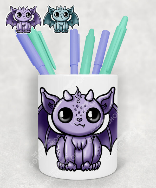 18555 personalised kawaii gargoyle gothic pen pot 1