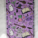 personalised cute spooky doodles on purple gothic witchy a5 notebook journal