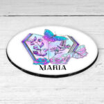 18565 personalised coffin butterflies gothic coaster 2