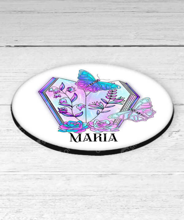 18565 personalised coffin butterflies gothic coaster 2