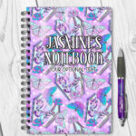 18566 personalised coffin butterflies gothic notebook 1