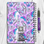 18566 personalised coffin butterflies gothic notebook 2