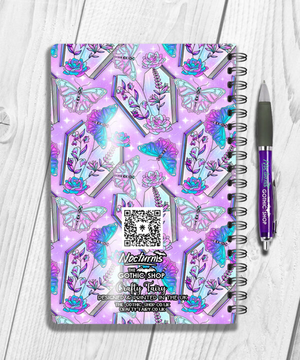 18566 personalised coffin butterflies gothic notebook 2