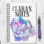 18567 personalised coffin butterflies gothic notebook 1