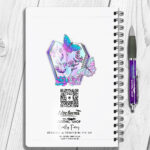 18567 personalised coffin butterflies gothic notebook 2