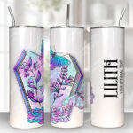 18569 personalised coffin butterflies gothic tumbler 2