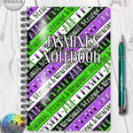 i myself am strange & unusual stripes witchy notebook journal with option to personalise