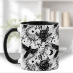 18595 personalised raven roses gothic mug 2