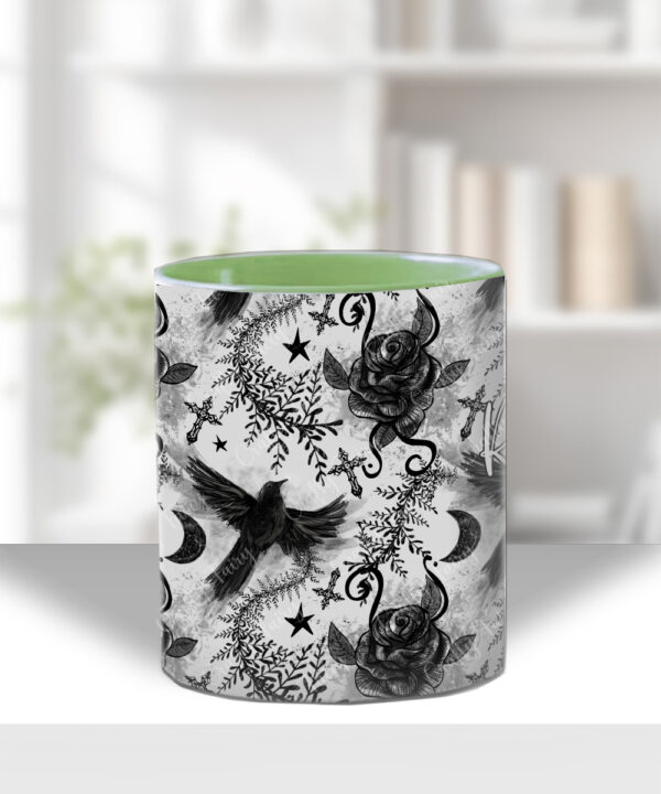 18595 personalised raven roses gothic mug 3