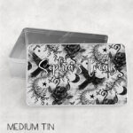 ravens & roses grey storage tin with option to personalise