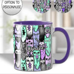 18600 personalised spooky cats gothic mug 2