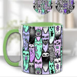 18600 personalised spooky cats gothic mug 3
