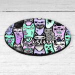 18601 personalised spooky cats gothic coaster 4