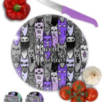 18606 personalised spooky cats gothic chopping board 3