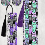 18611 personalised spooky cats gothic bookmark 1