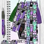 18611 personalised spooky cats gothic bookmark 2
