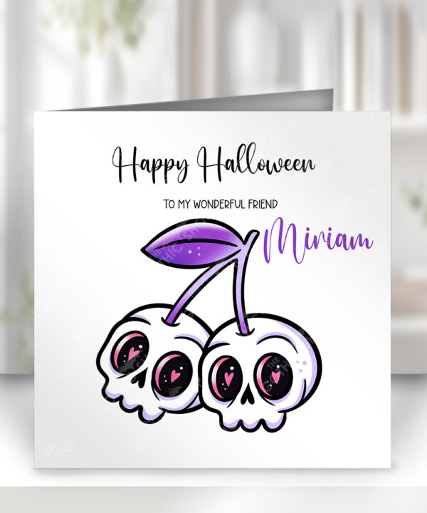 18623 skull cherries gothic birthday card 2