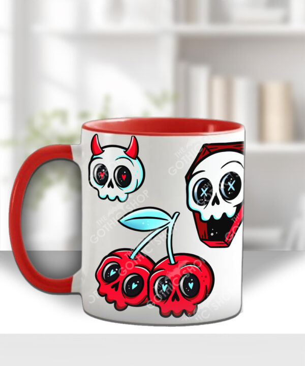18624 skull cherries gothic mug gift 2