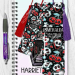 18628 skull cherries gothic bookmark 2