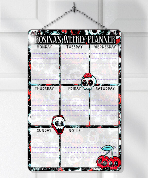 18631 skull cherries gothic weekly planner 1