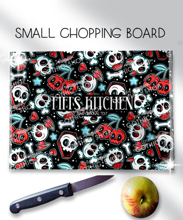 18633 skull cherries gothic chopping board 2