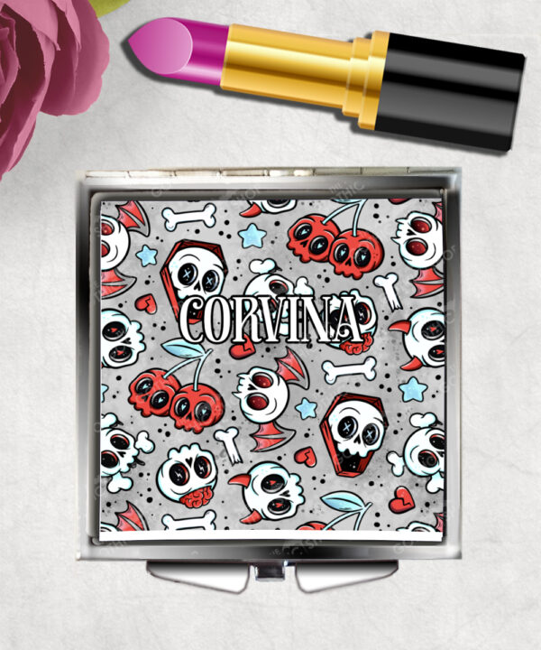 18636 skull cherries gothic mirror 3