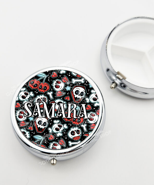 18637 skull cherries gothic pill box 2