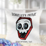 18638 skull coffin gothic cushion 1