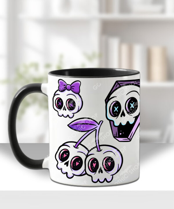 18640 skull cherries gothic mug gift 1