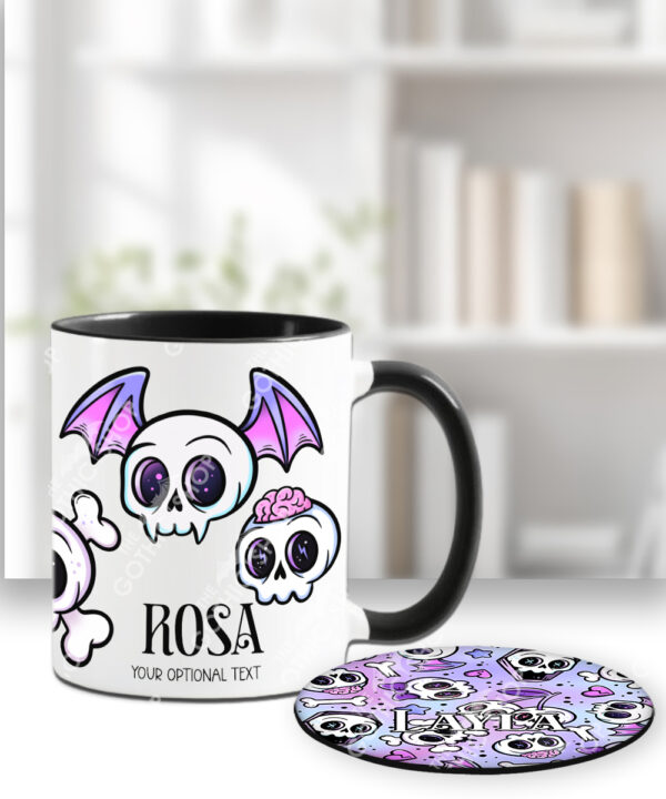 18641 skull cherries gothic coaster 1