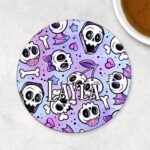 18641 skull cherries gothic coaster 3