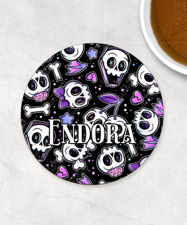 18641 skull cherries gothic coaster 4