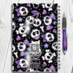 18643 personalised cherry skull purple a5 notebook 3
