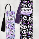 18645 personalised cherry skull purple bookmark 1