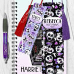 18645 personalised cherry skull purple bookmark 2