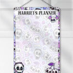 18646 personalised cherry skull purple planner 2