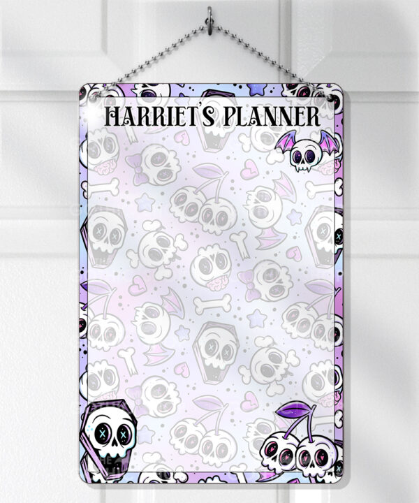 18646 personalised cherry skull purple planner 2