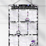 18647 personalised cherry skull purple weekly planner 1