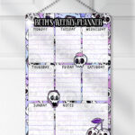 18647 personalised cherry skull purple weekly planner 2