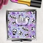 18651 personalised cherry skull purple mirror 1