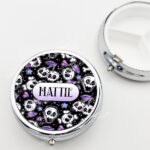 18652 personalised cherry skull purple pill box 1